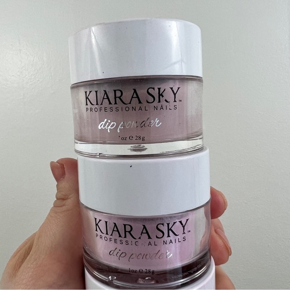 Kiara Sky Dip Powder Nail Color Bundle Rose BonBon Oh Dear! Totally Whipped - Picture 8 of 12